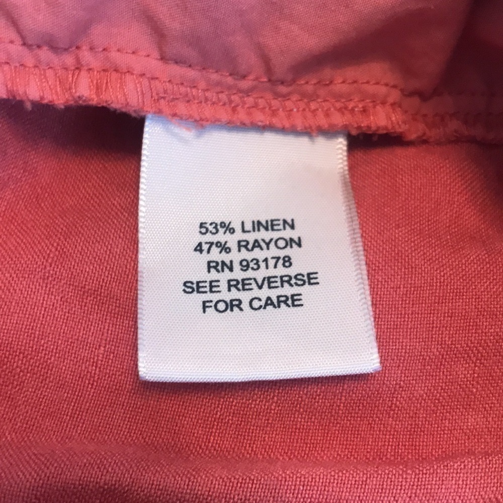 Philosophy Wide Leg Linen Pull Up Pants Size Small - Picture 8 of 13